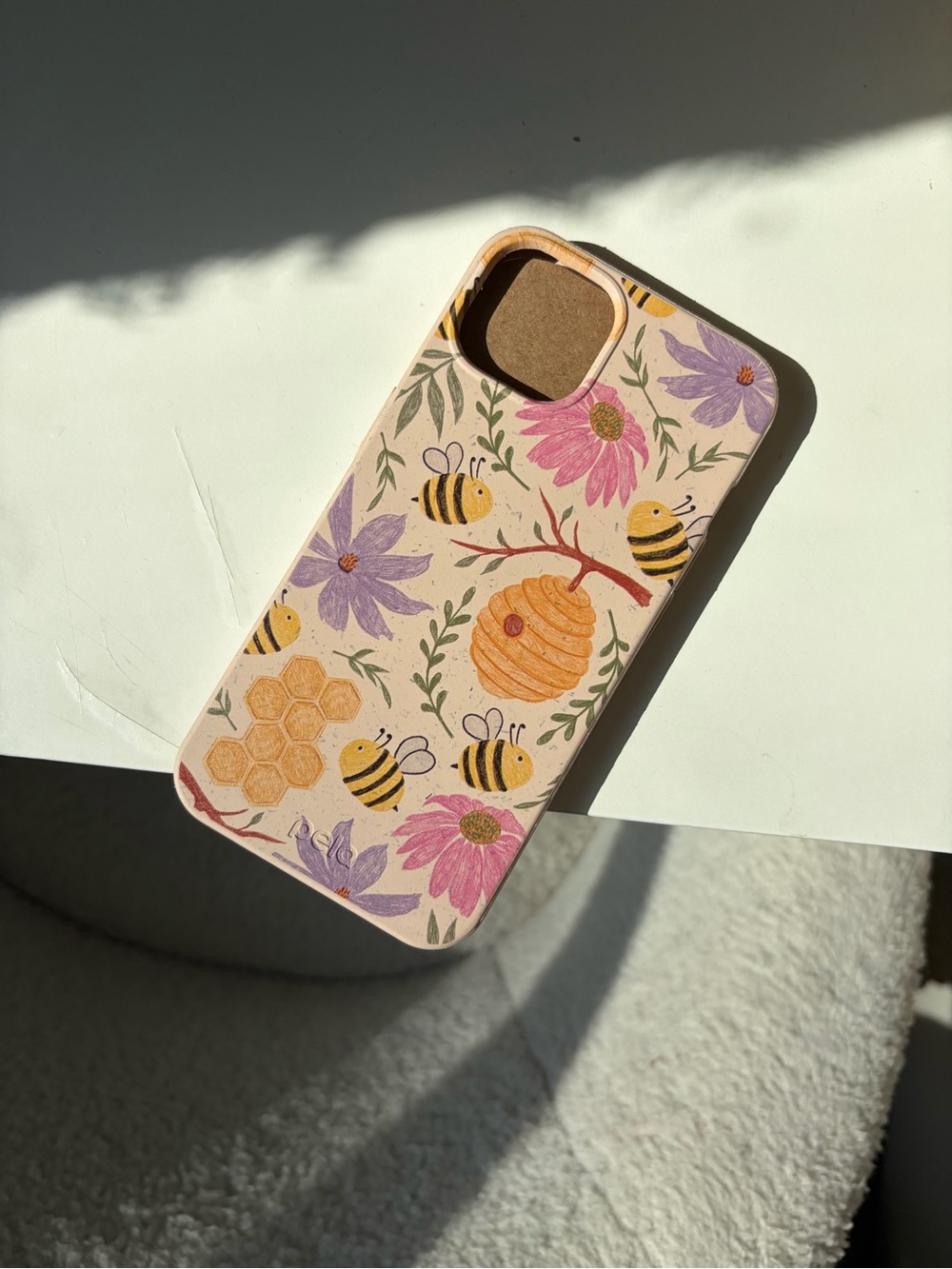 Never Used Pela IPhone 13 Pink Floral Bee Print Phone Case